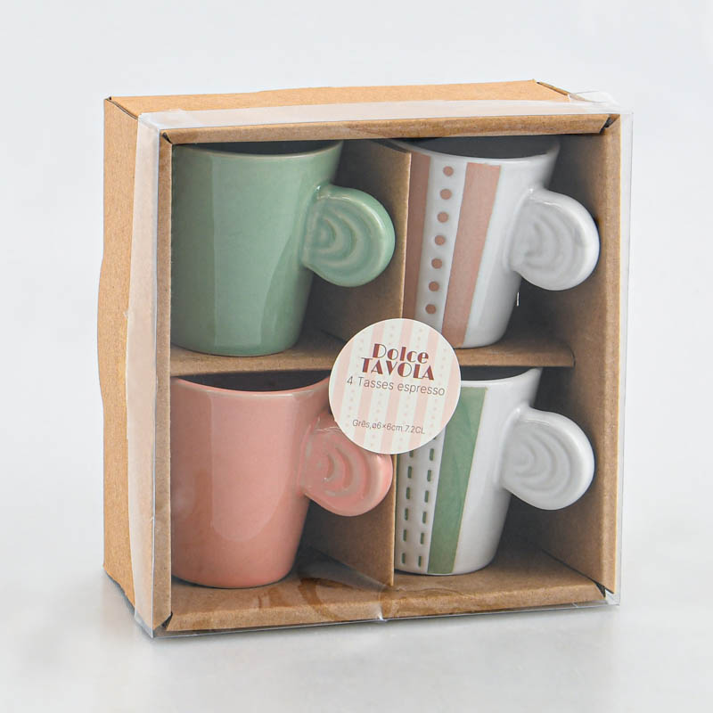 Coffret de 4 tasses espresso 'Dolce Tavola'