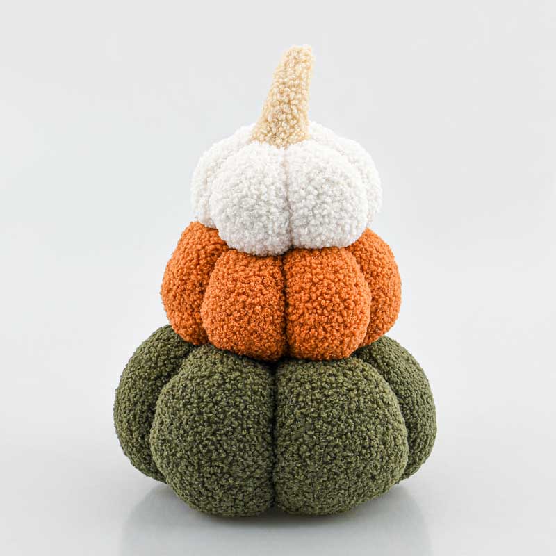 Citrouilles décoratives blanche verte orange