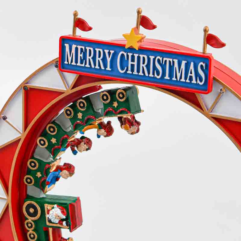 Scénette animée 'Roue du train de Noël' 