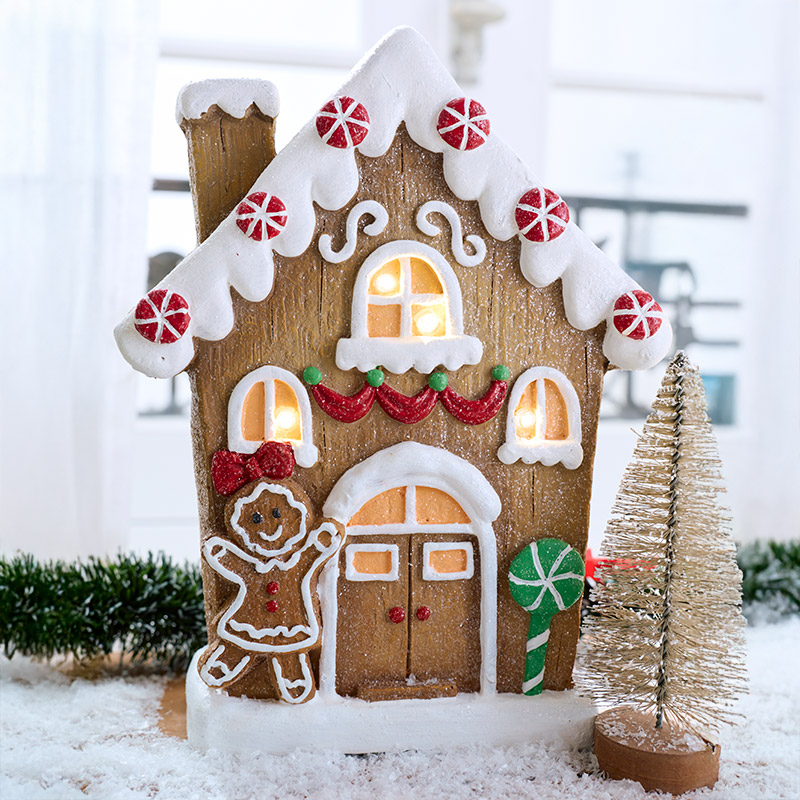 Maison pain d'épices à LED 'Noël en Folie' 