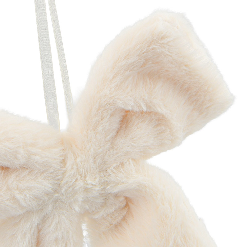 Noeud fluffly blanc à suspendre
