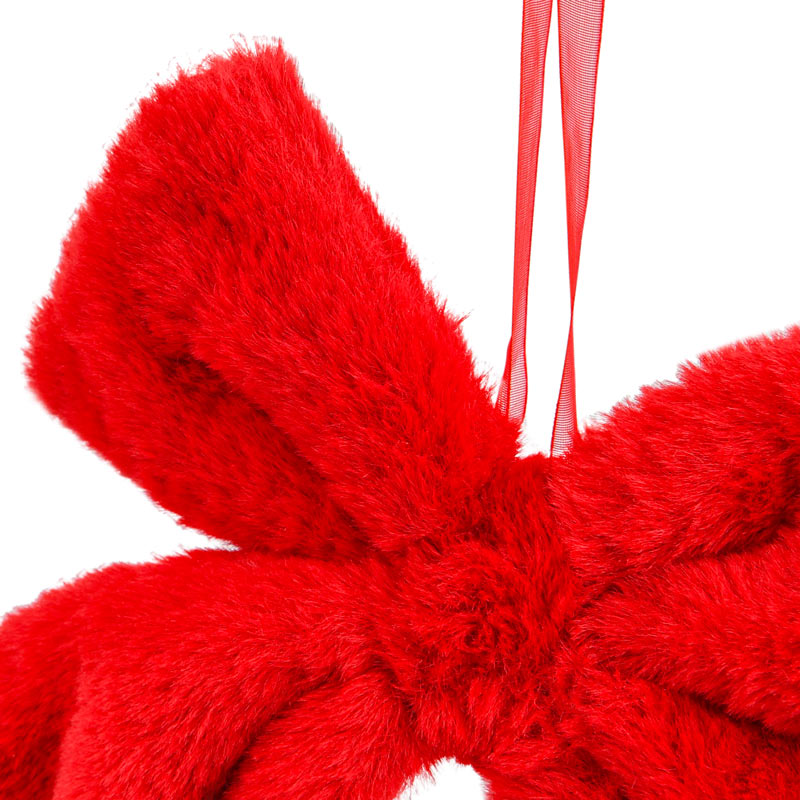 Noeud fluffly rouge à suspendre