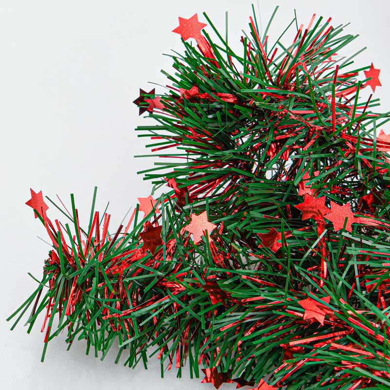 Guirlande imitation sapin rouge et vert