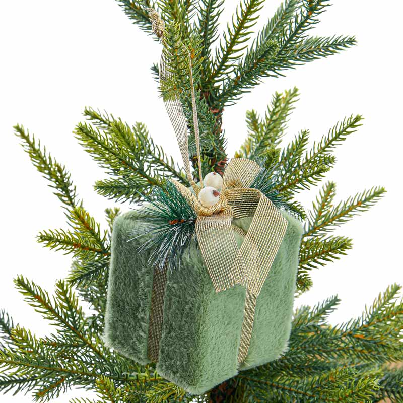 Cadeau décoratif vert à poser