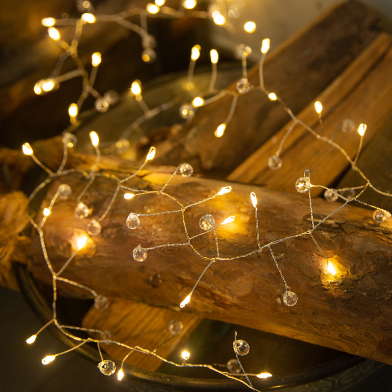 Guirlande 60 LED perles acrylique