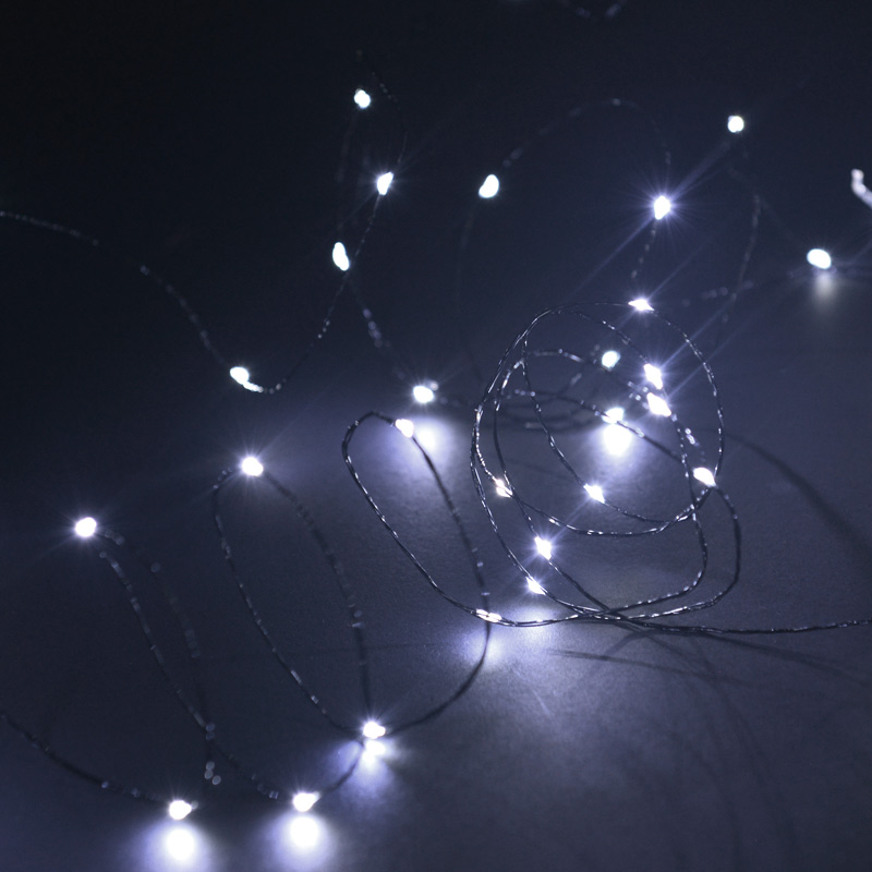 Guirlande 200 micro LED blanc froid
