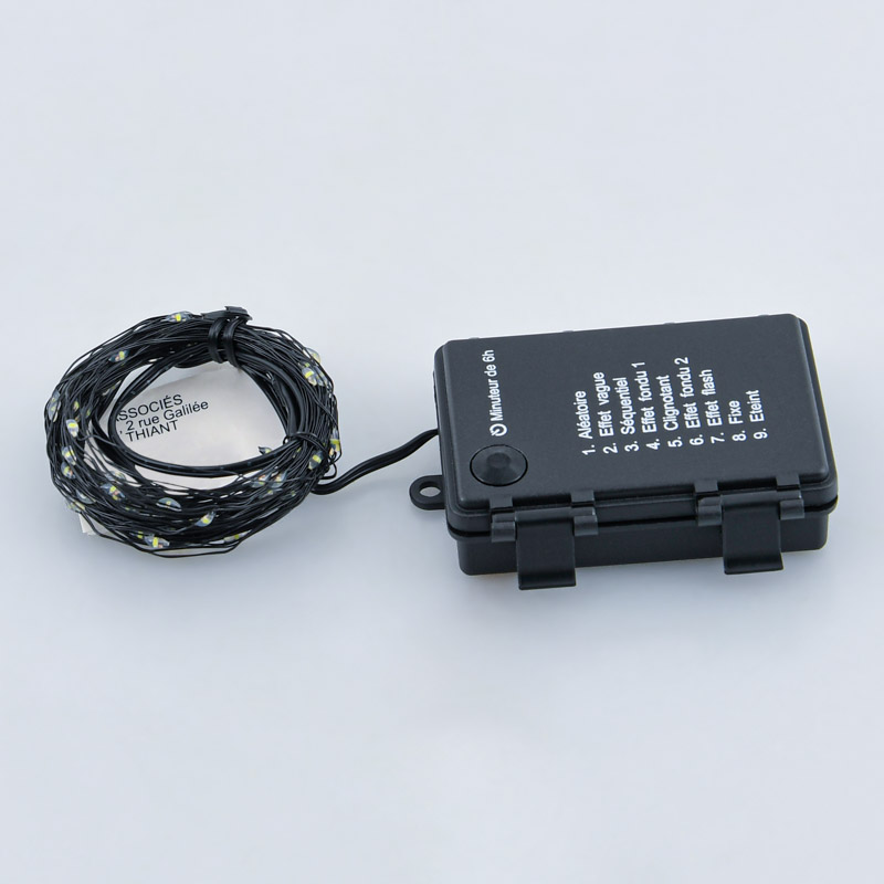 Guirlande 100 micro LED blanc froid