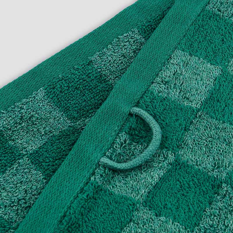 Serviette invité damier 'Jenna' vert