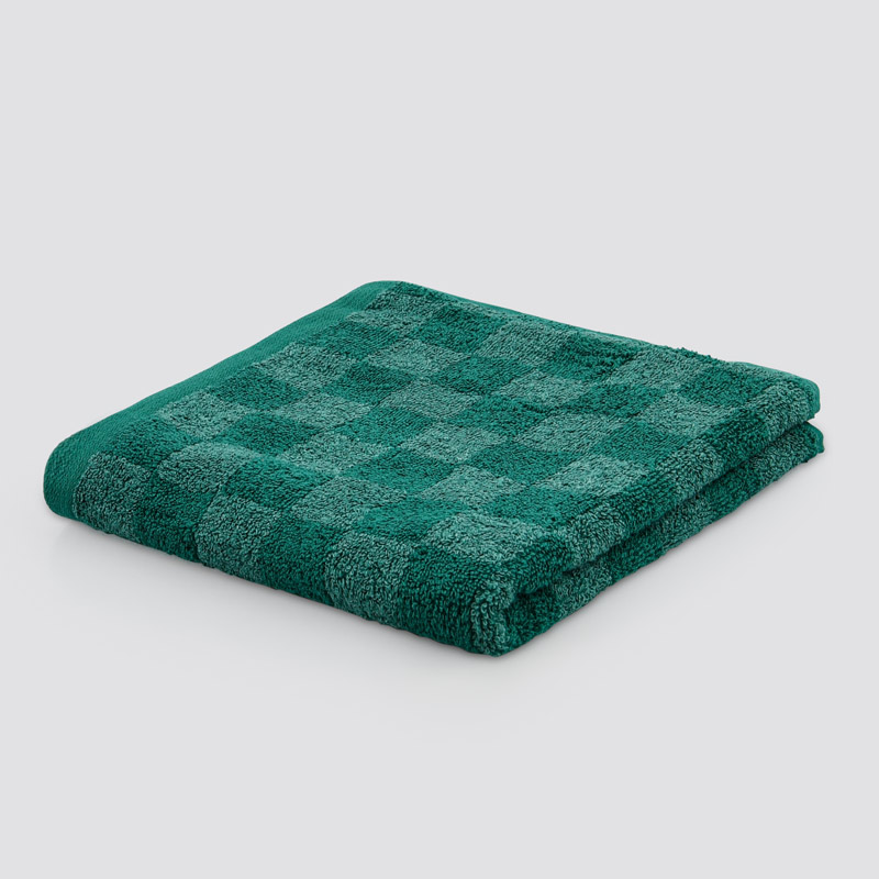 Serviette damier 'Jenna' vert