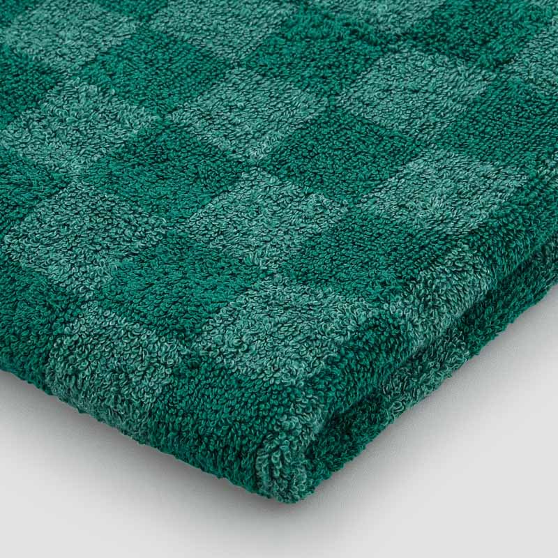 Serviette damier 'Jenna' vert