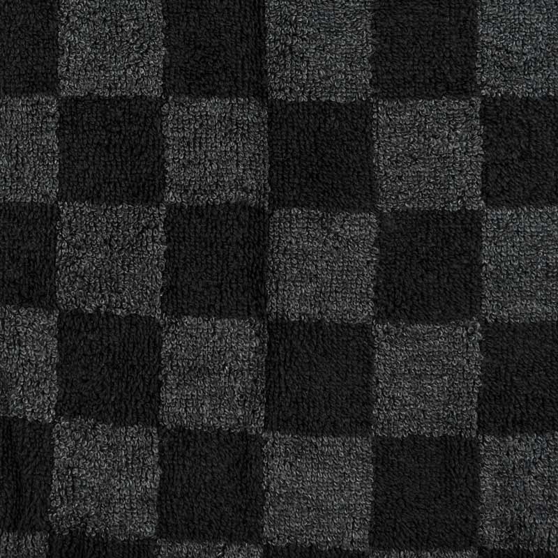 Serviette damier 'Jenna' noir