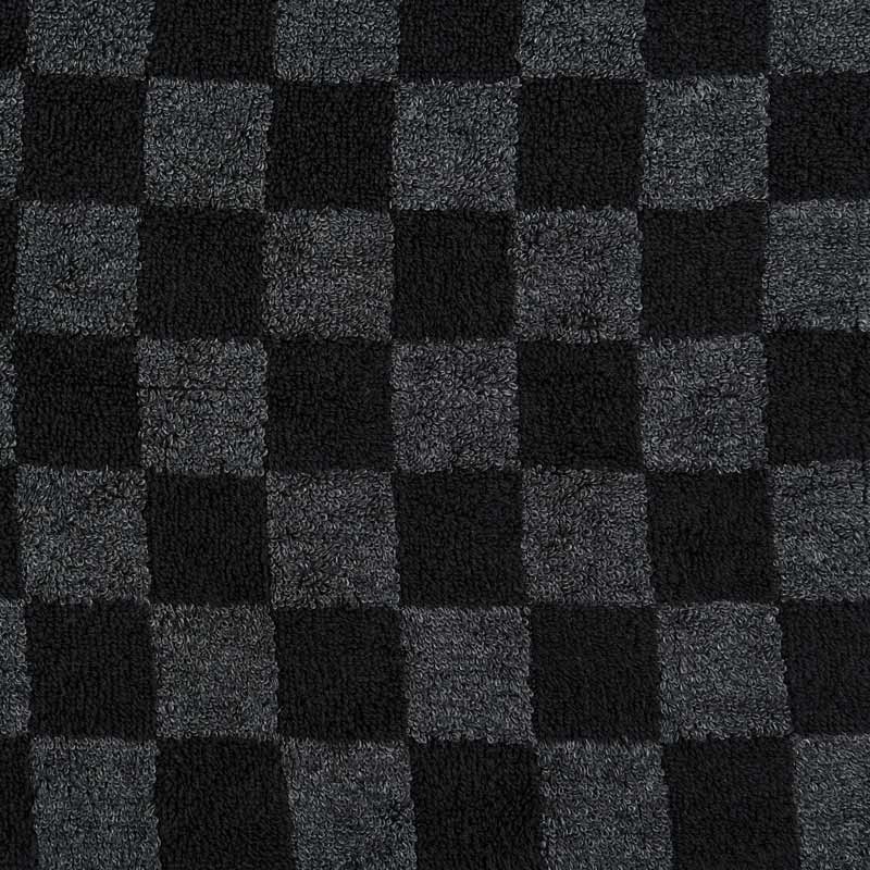 Drap de bain damier 'Jenna' noir