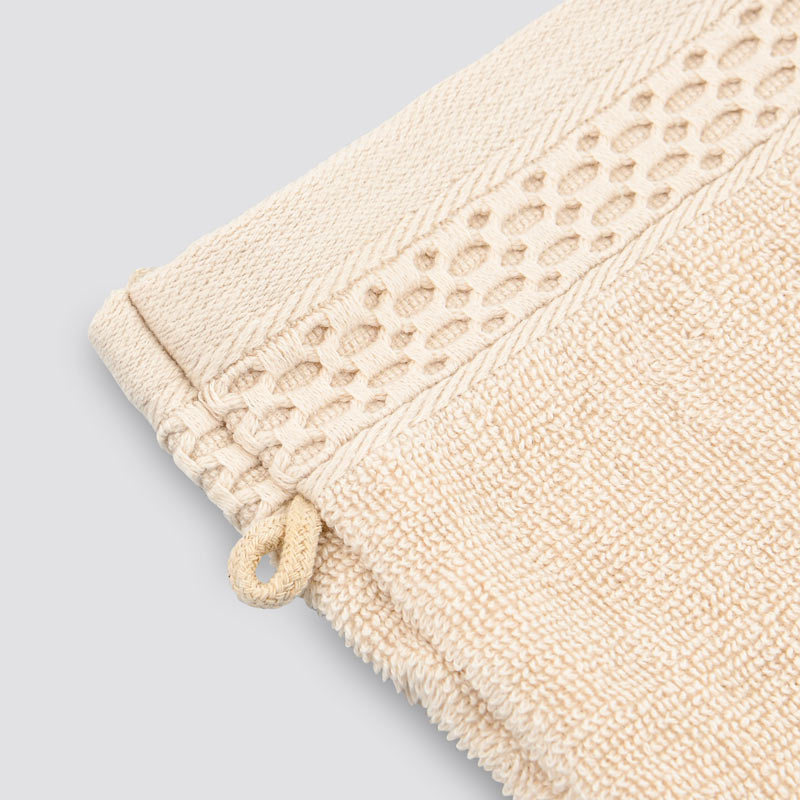 Lot de 2 gants de toilette 'Eva' crème