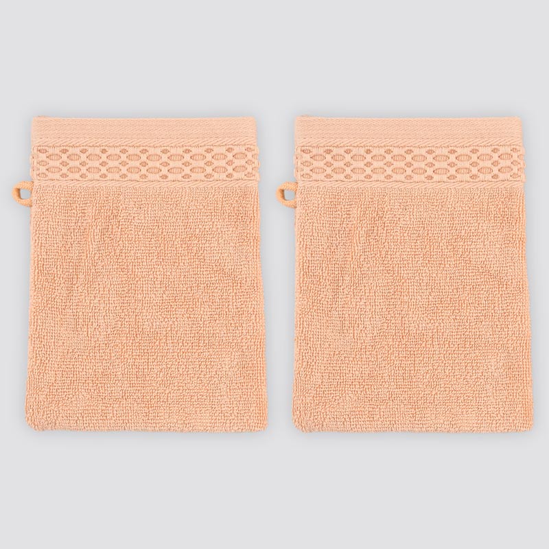 Lot de 2 gants de toilette 'Eva' rose