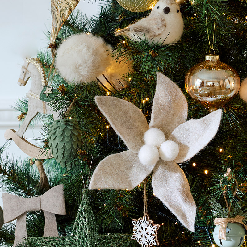 Tige artificielle de poinsettia 