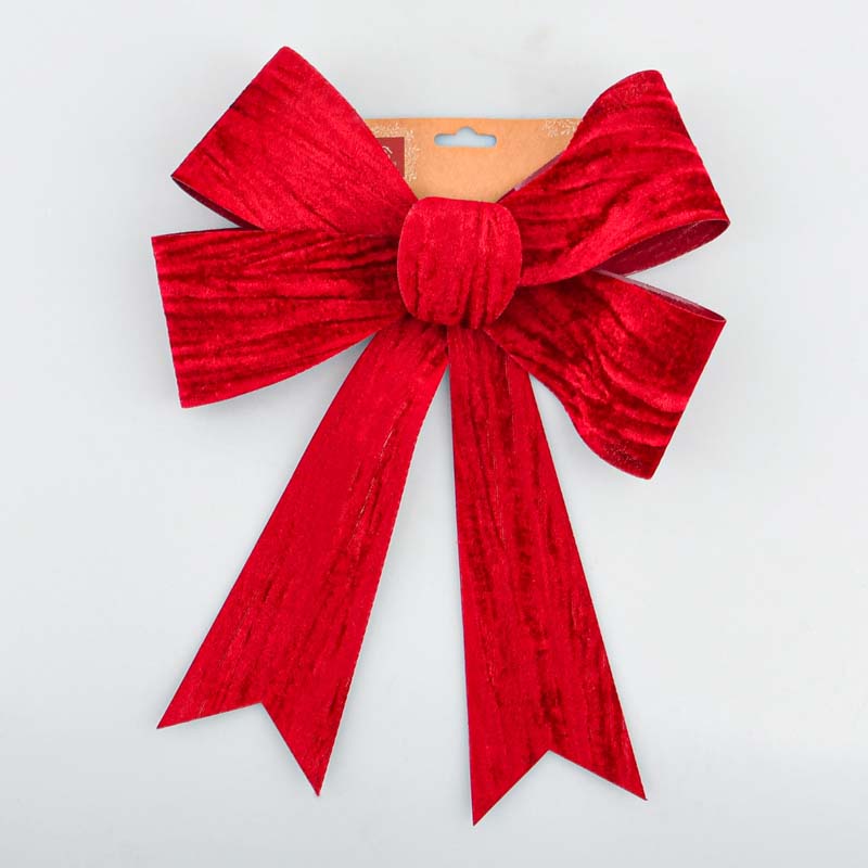 Noeud imitation velours rouge