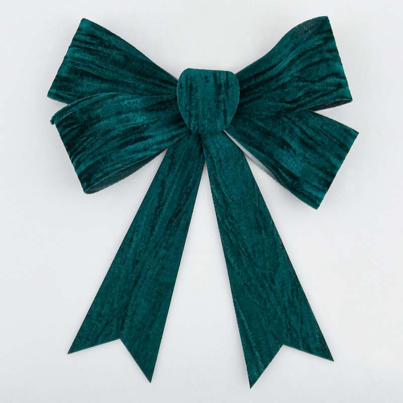 Noeud imitation velours vert