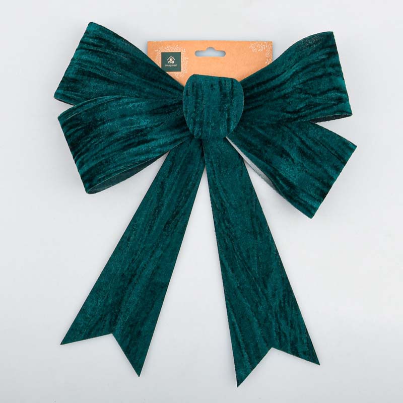 Noeud imitation velours vert