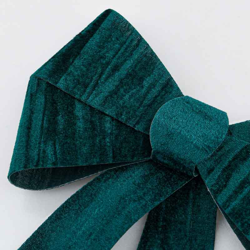 Noeud imitation velours vert