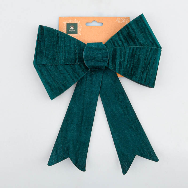 Noeud imitation velours vert