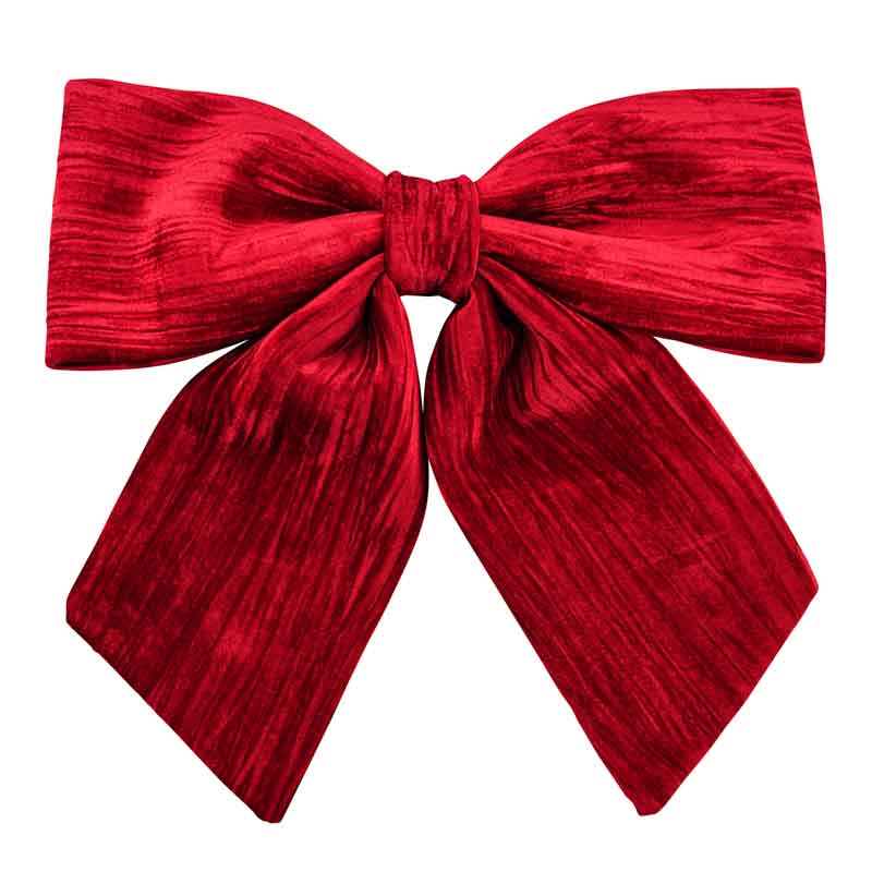 Noeud imitation velours rouge 