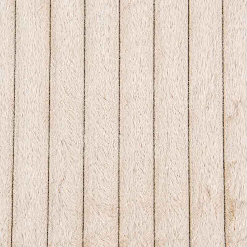 Tapis 'Stripes' imitation fourrure beige