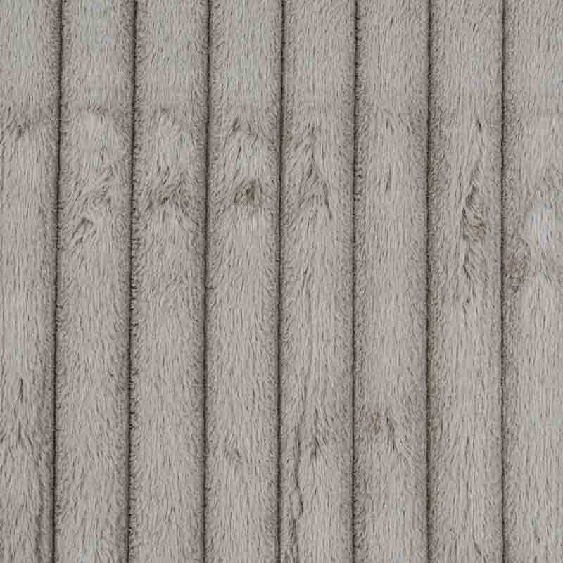 Tapis 'Stripes' imitation fourrure taupe