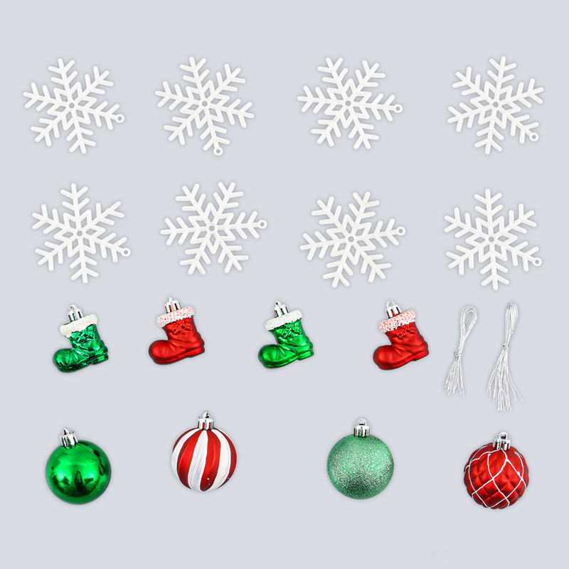 Coffret 16 pièces décorations de sapin