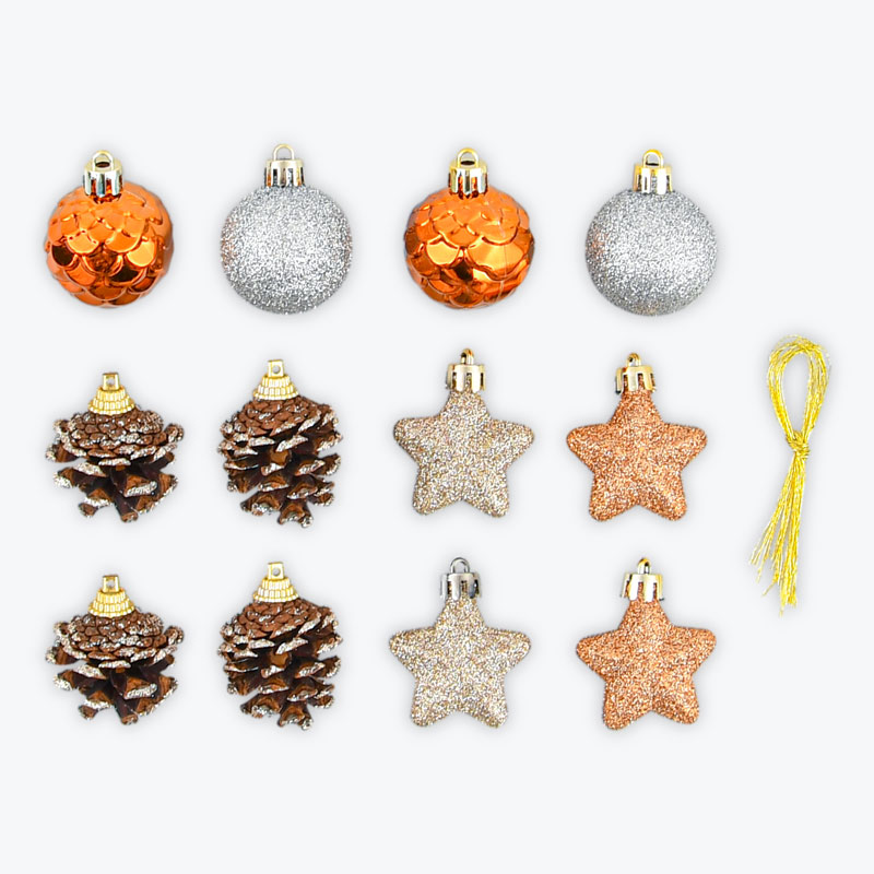 Coffret 16 pièces décorations de sapin