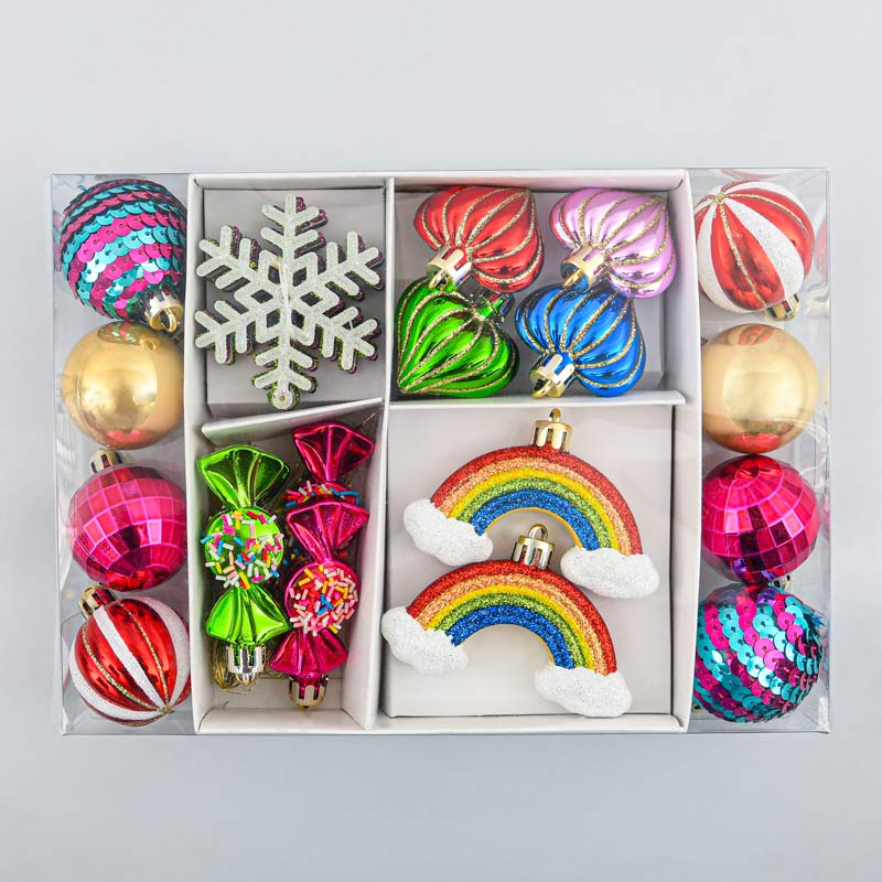 Coffret 16 pièces décorations de sapin