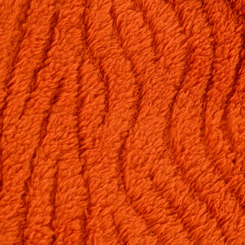 Plaid sherpa wavy 'Ondas' terracotta
