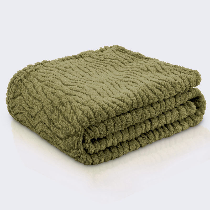 Plaid sherpa wavy 'Ondas' kaki