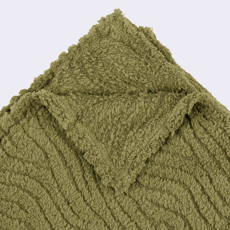 Plaid sherpa wavy 'Ondas' kaki