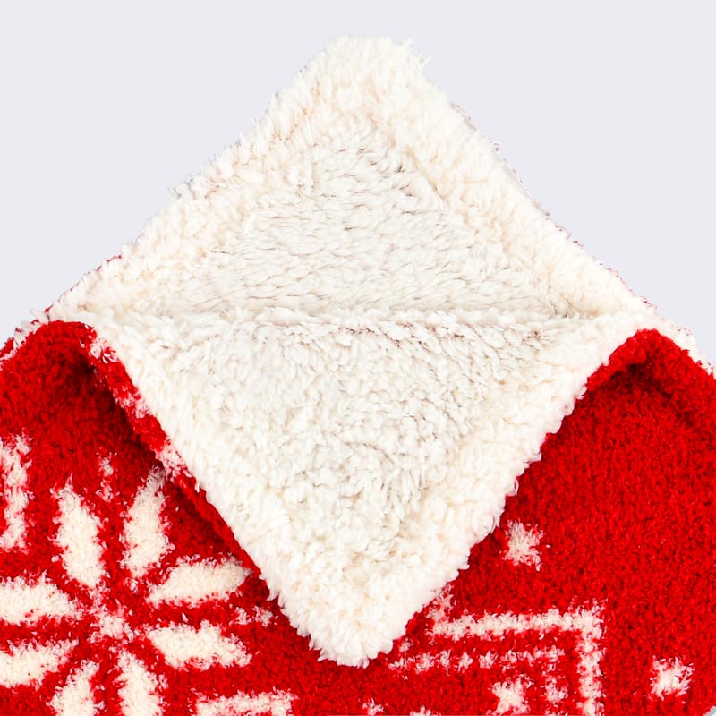 Plaid Noël sherpa bouclettes 'Comète' 