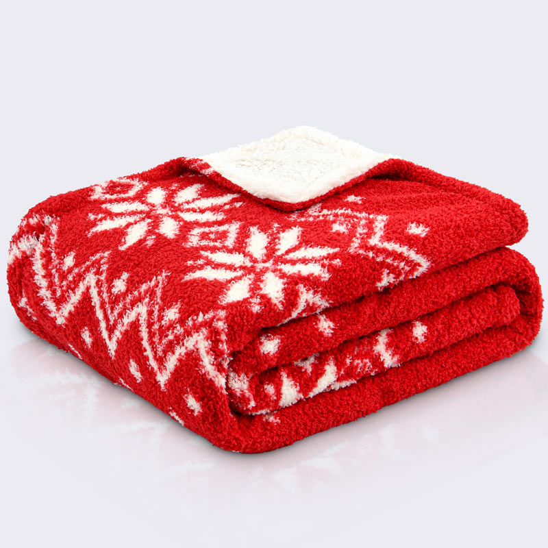 Plaid Noël sherpa bouclettes 'Comète'