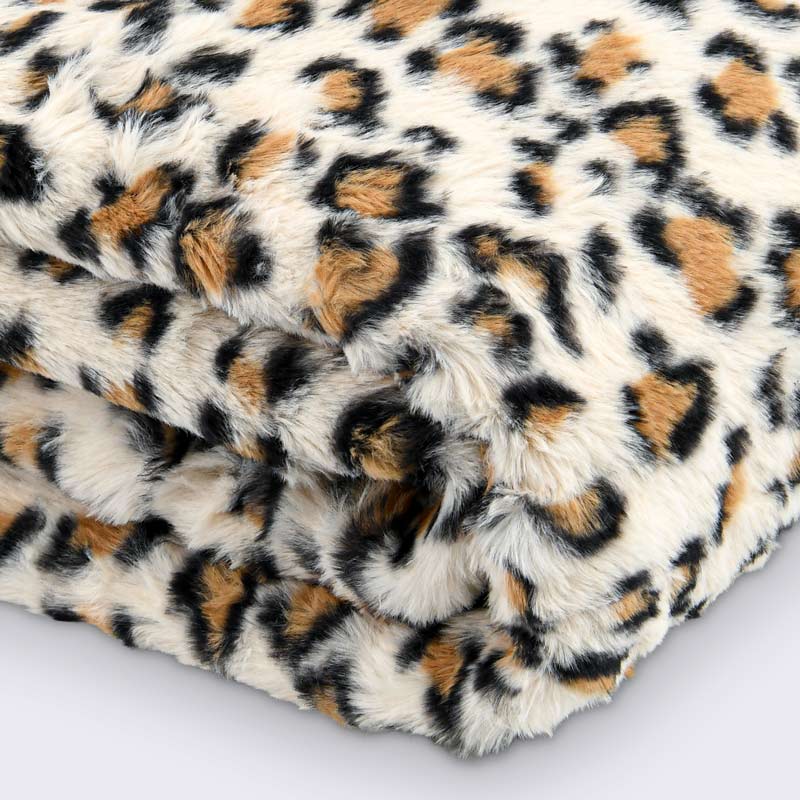 Plaid imitation fourrure 'Savannah' léopard 