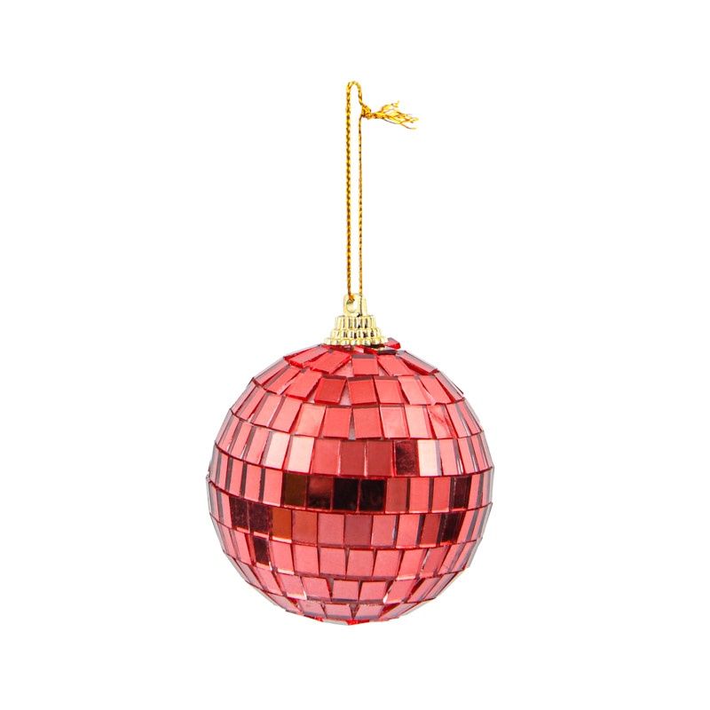 Boule disco 'Noël des Lutins' rouge