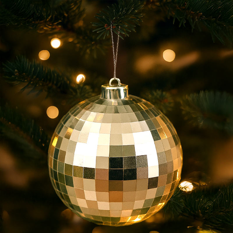 Boule disco dorée