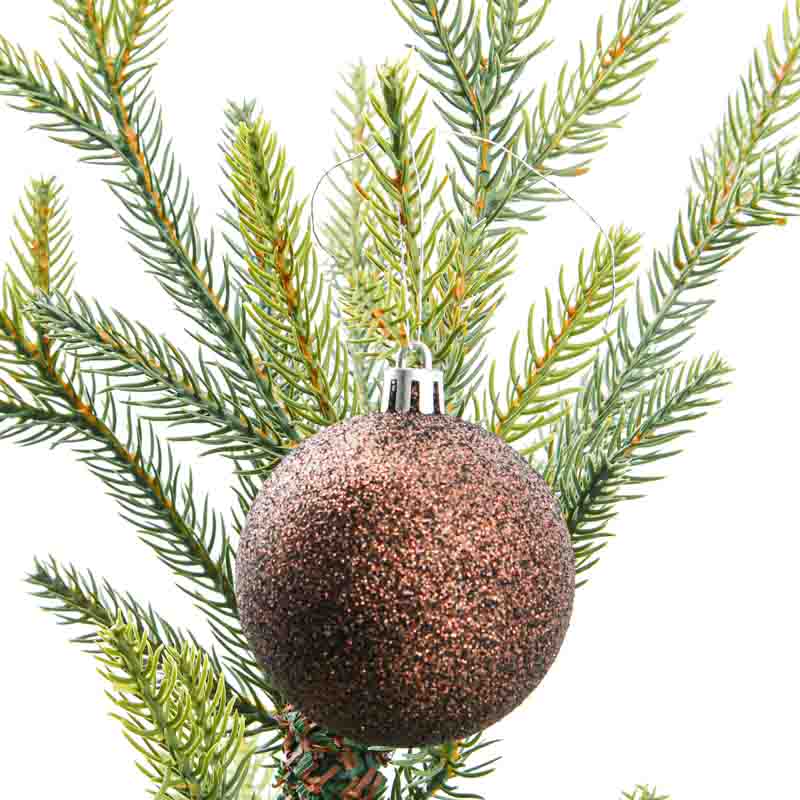 Lot de 6 boules marrons 
