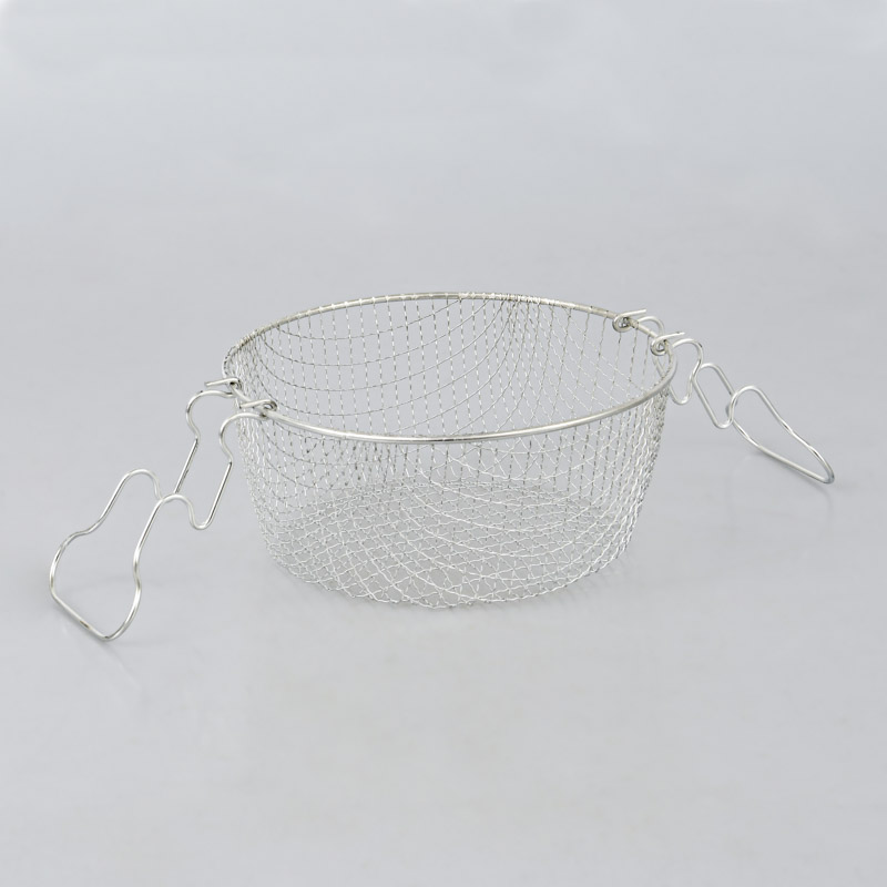 Panier à friture avec poignées gris