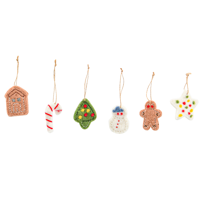 Décoration en feutrine de Noël à suspendre
