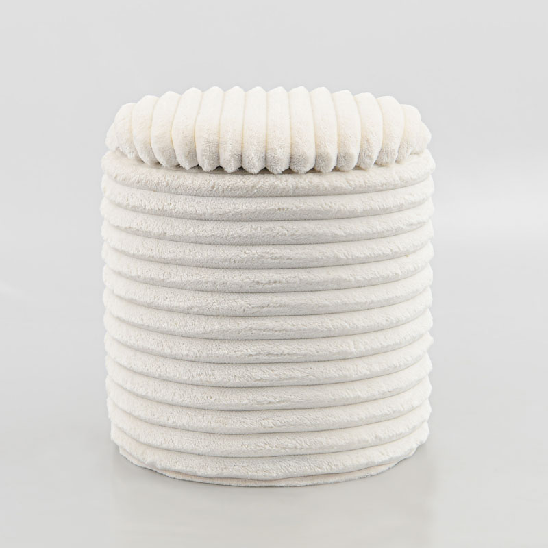 Pouf de rangement 'Lahti' imitation fourrure