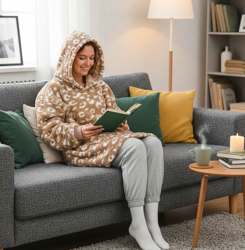 Pull plaid sherpa imprimé léopard beige blanc