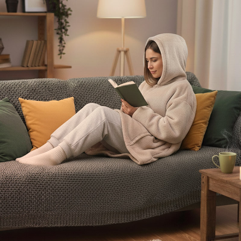 Pull plaid zippé beige clair 