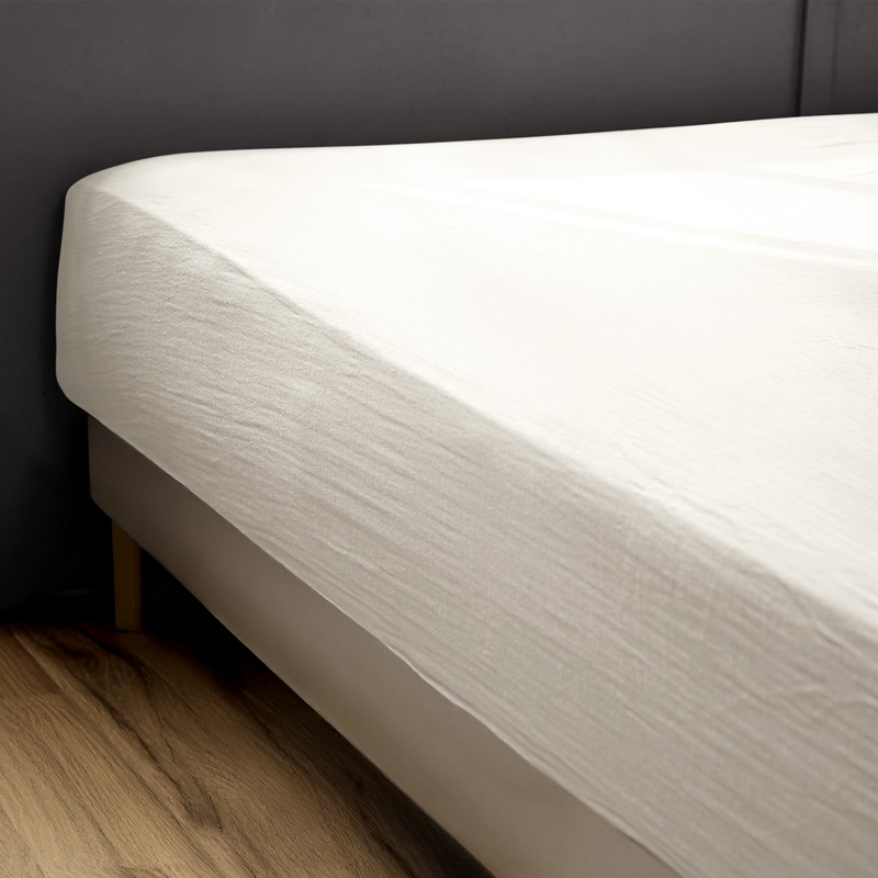 Drap housse 'Idylle' blanc 