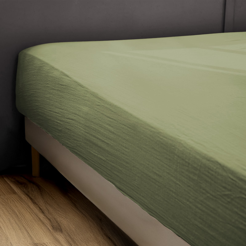Drap housse 'Idylle' kaki