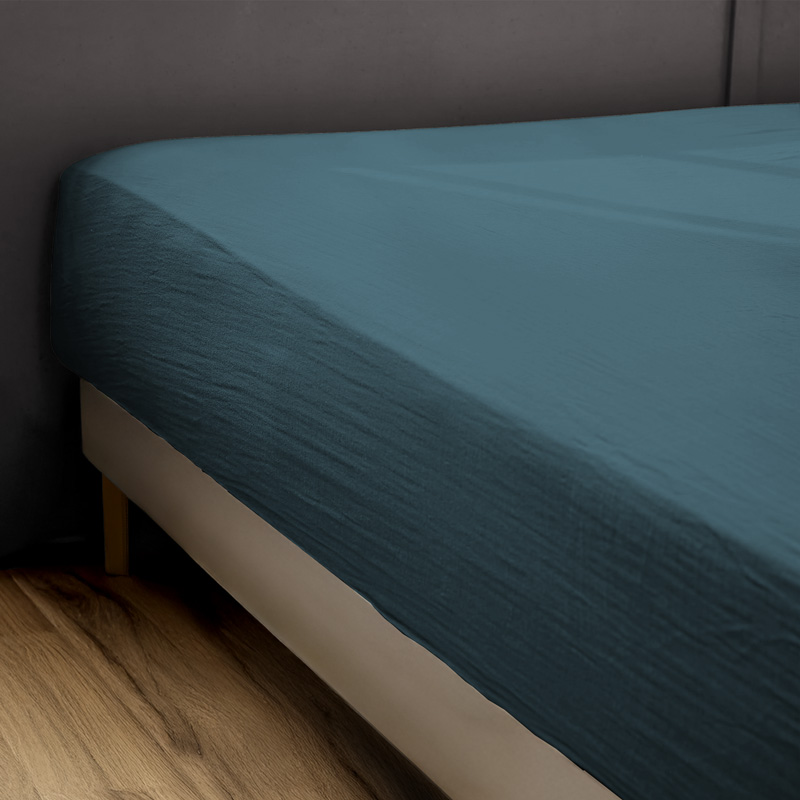 Drap housse 'Idylle' bleu marine