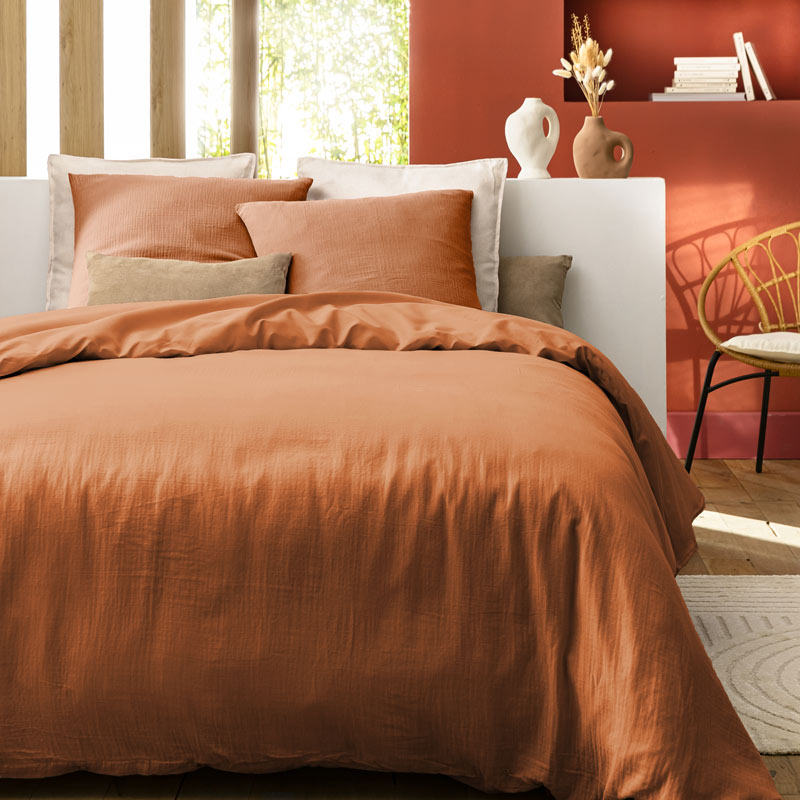 Housse de couette 'Idylle' rouille