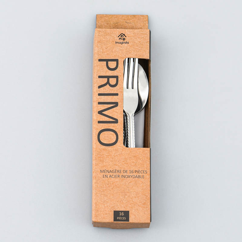 Ménagère 16 pièces 'Primo' grise 