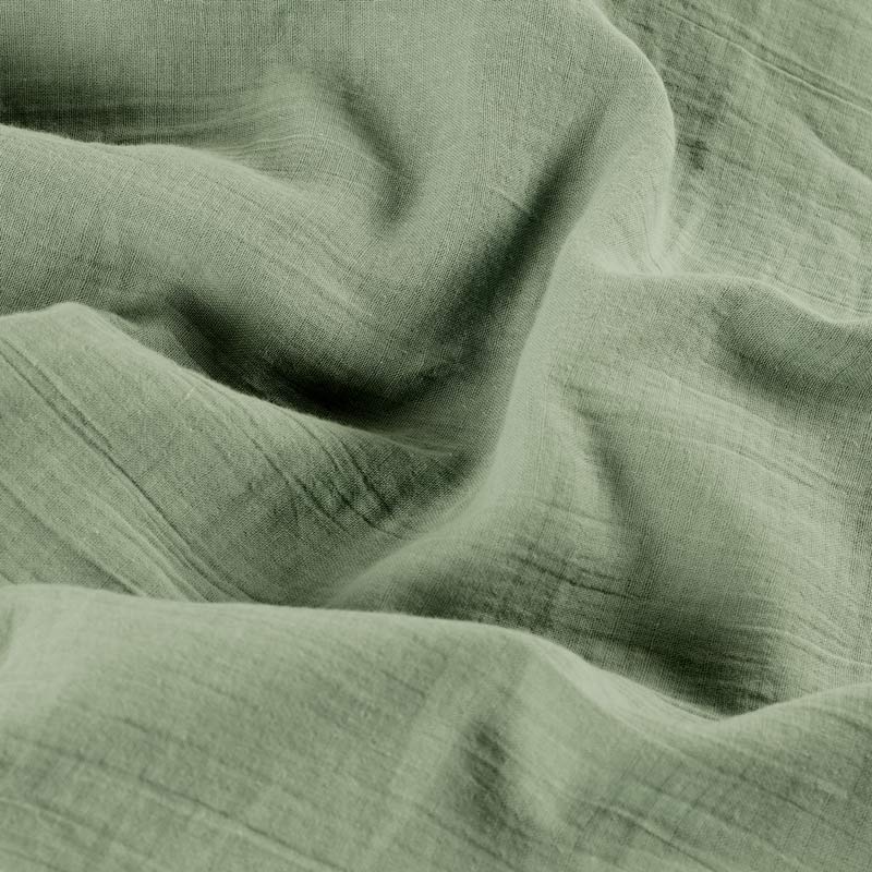 Taie oreiller gaze de coton 'Idylle' vert 